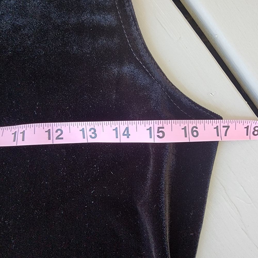 8p VELOUR black MIDI Dress - Picture 7 of 13